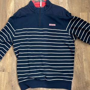 Dark Blue Striped Vineyard Vines Shep Shirt